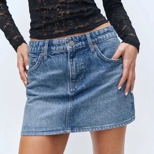 Reformation Hazel Denim Mini Skirt NEW WITH TAGS - Size 28